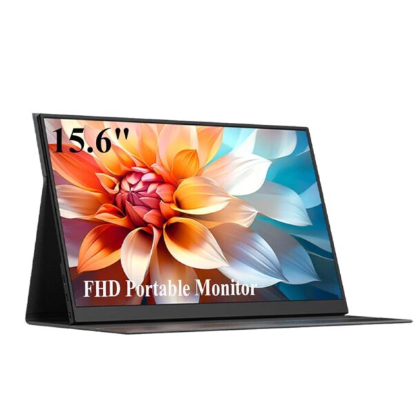 15.6" Portable Laptop Monitor with USB C HDMI - HDR Eye Careful Gaming Monitor,FHD IPS/HDR Computer Screen Extender with Built-in Speakers -Compatible with Laptop PC Phone...