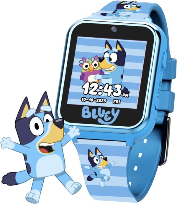 Accutime Bluey Kids Smartwatch with Camera, Games, Pedometer and Audio Recorder for Creative Play and Learning, 1.5" Touchscreen, Blue, Fits 5.5"-8.0" Wrists, for Boys and Girls...