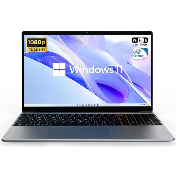 ApoloSign 15.6" Full HD Laptop, 12GB RAM, 512GB SSD, Expandable to 1TB, Intel N5095 Processor, Dual-Band WiFi, 178° Viewing Angle, Dual Speakers-Gray