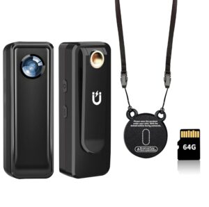 Body Cam, 4K HD Action Camera, Mini Body Camera, with 64GB Memory Card Portable Pocket Camera with Magnetic Back Clip Wearable Camcorder Daily Records Easy to Use for Traveling...