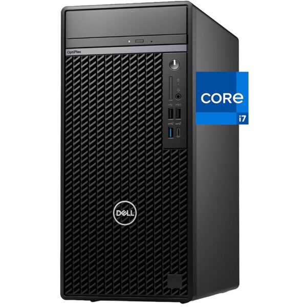 Dell 7010 Plus Optiplex Tower Desktop Computer- Intel i7-13700, 64GB RAM, 2TB NVMe SSD, 3 Monitor Support, DisplayPort, HDMI, BT, Wi-Fi, USB C 20Gbps, Windows 11 Pro, Black