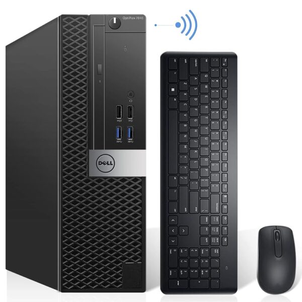 Dell OptiPlex 7040 SFF Desktop Computer PC Intel Quad Core i7-6700 3.20GHz AX200 Built-in WiFi 6 Bluetooth 32GB DDR4 512GB NVMe M.2 SSD 2TB HDD HDMI Wireless Keyboard & Mouse...