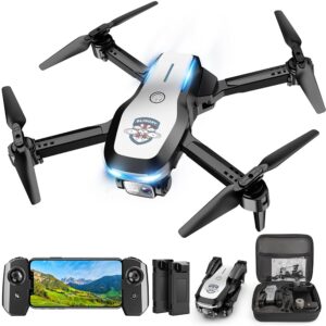 Drone with Camera 1080P FPV Foldable Drone for Beginners, Mini Drone with Altitude Hold, One Key Take Off/Land, Trajectory Flight, 3D Flip, 3 Speeds, Gravity Control,Toys for...