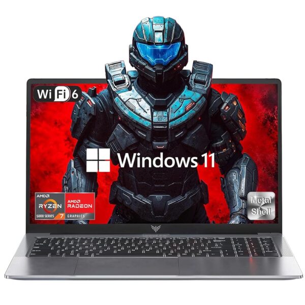Gaming Laptop, Laptop Computer with AMD Ryzen 7 5000 Series (8C/16T, Up to 4.3GHz), 16GB RAM 512GB NVMe SSD Windows 11 Laptop, Radeon RX Vega 8 Graphics, WiFi 6, 53Wh Battery,...