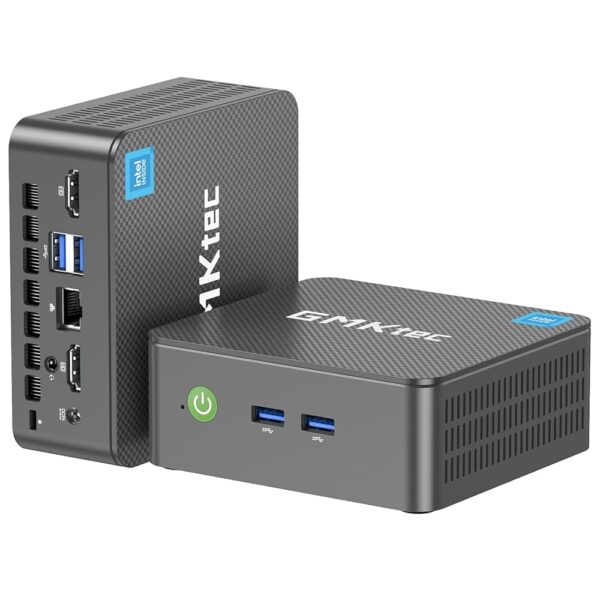 GMKtec Mini PC Intel N150 (Turbo 3.6GHz) 16GB DDR4 1TB PCIe M.2 NVMe SSD, Desktop Computer 4K Dual HDMI Display/4x USB3.2/WiFi 6/BT5.2/RJ45 Ethernet Nucbox G3 Plus