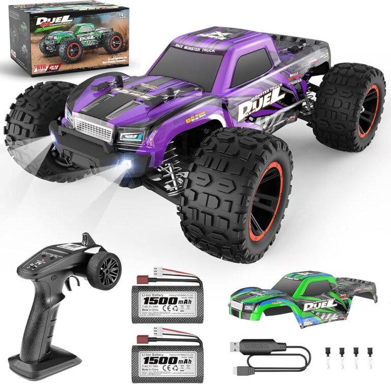 HAIBOXING 1:14 RC Cars, 42mph High-Speed 4WD Off-Road Monster Waterproof RTR Hobby RC Truck for Adults & Boys, 2 Rechargeable Batteries + 2 Interchangeable Shells HBX2105