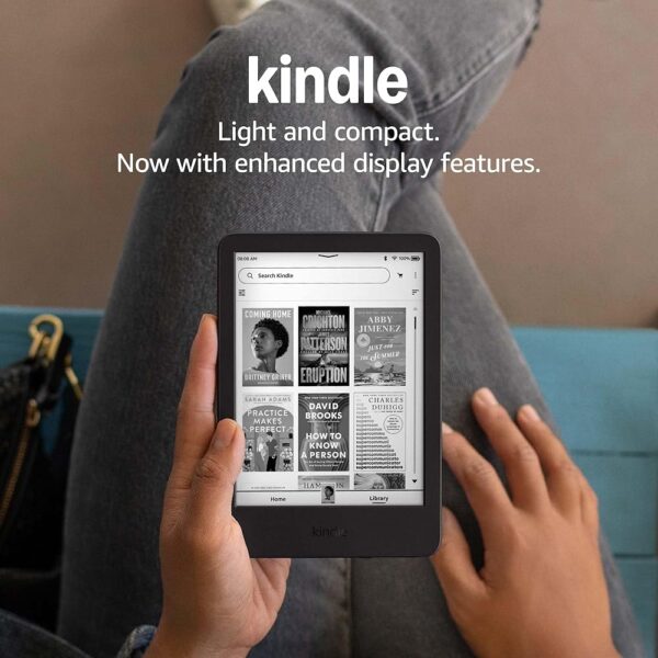 New Amazon Kindle (16 GB) - Lightest and most compact Kindle, with glare-free display, faster page turns, adjustable front light, and long battery life - Black + 3 Months Free...