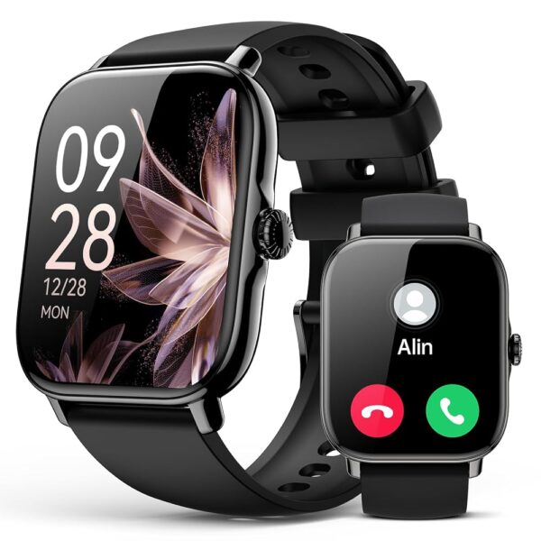 Smart Watch for Women Men- Answer/Make Call, 2025 1.91'' IP68 Waterproof Fitness Step Sleep Tracker Watch with Activity Counter/Pedometer,Smartwatch for Android iPhone iOS...