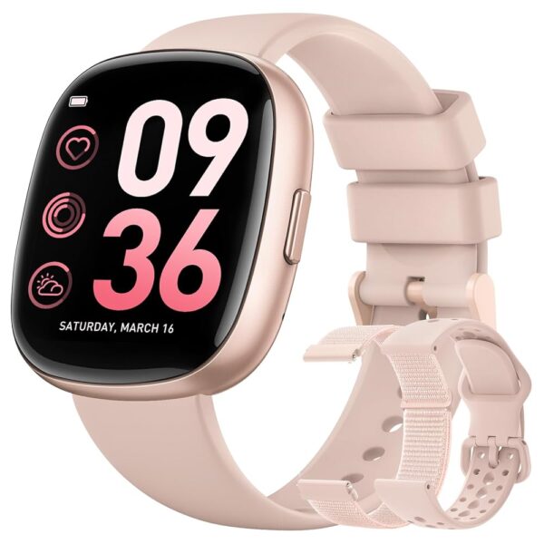 Smart Watches for Women Men with Call: Fitness Trackers with 24-Hour Heart Rate SpO2 Sleep Monitor 5ATM Waterproof 120+ Sport Mode Watches for Women gift Compatible with iPhone...