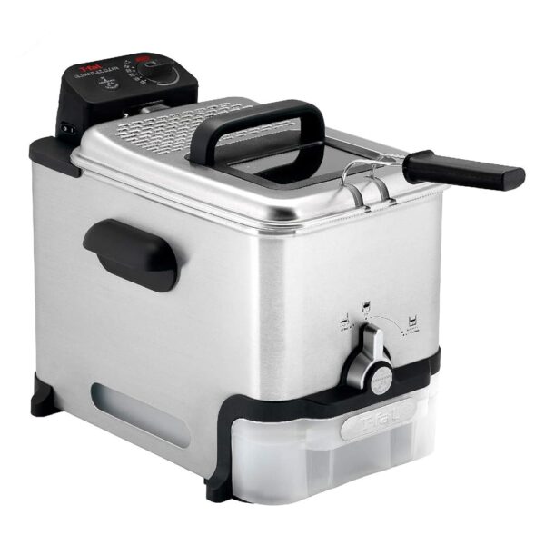 T-fal 3.5L Deep Fryer with Oil Filtration System: 1700W Stainless Steel Fryer, Dishwasher Safe Parts, Digital Timer, Adjustable Temperature Control for Perfect Golden Crispy...