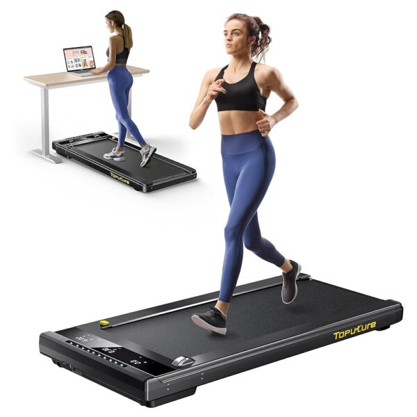 Walking Pad, Under Desk Treadmill for Home/Office with App & Remote Control, LED Touch Screen, Small Portable Walking Jogging Running Machine, 300lbs Capacity Compact Walking...