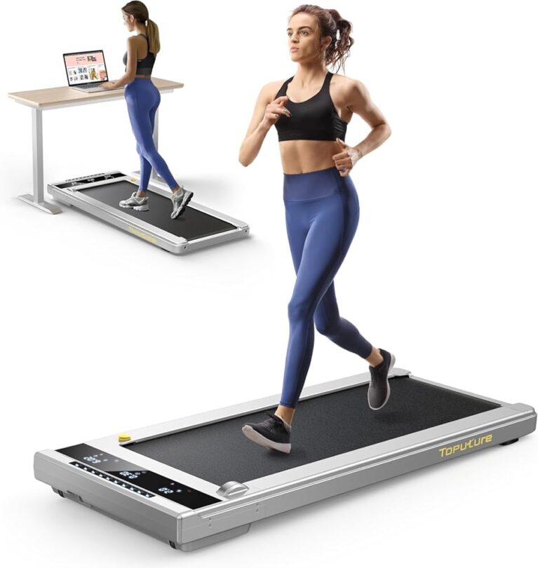Walking Pad, Under Desk Treadmill for Home/Office with App & Remote Control, LED Touch Screen, Small Portable Walking Jogging Running Machine, 300lbs Capacity Compact Walking...