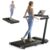2 in 1 Folding Treadmill, 2.5HP Under Desk Treadmill Portable Walking Pad Treadmills for Home Office with Dual LED Display, Large Running Area, App & Bluetooth Speaker, 0.6-10MPH