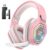 2.4GHz Gaming Headset Wireless with Flip Mic for Ps5, Ps4, PC, Gaming Headphones with USB-A & USB-C Transmitter, 40Hr Battery Bluetooth Headset for Laptop, Mobile, Mac