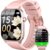 Smart Watch for Men Women- Answer/Make Call, IP68 Waterproof Fitness Tracker Watch with Heart Rate Monitor Sleep Step Counter (Pink, 1.83)