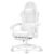 White Gaming Chair,Ergonomic Massage Computer Office Desk Chair with Footrest,Pocket Spring Cushion,Reclining Leather Adjustable Gamer Chair with Headrest and Lumbar Support,White