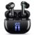 Wireless Earbuds Bluetooth Headphones, Ear Buds with Deep Bass, 40H Long Playtime, Power Display, IPX7 Waterproof in Ear Earphone with Mic for Phone Tablet Sports Workout, Black